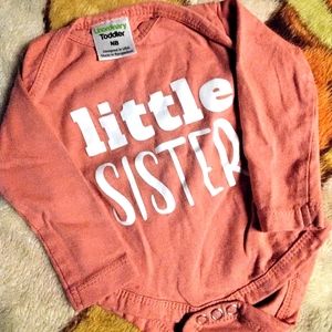 Unordinary Toddler newborn outfit that says little sister